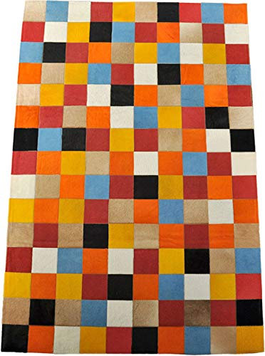 generisch KUHFELL Teppich BUNT Multicolor Patchwork 100 x 150 cm Fell Teppich VON KUHFELLE online