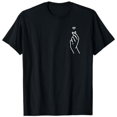 Saranghae Koreanisches Fingerherz Kpop Love K-pop Kdrama Merch T-Shirt