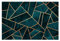 Bilderwelten Fototapete Vlies - Dunkles Türkis mit Gold - Vliestapete Breit 255 x 384cm