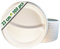 100 Piatti monouso da 23 cm con 3 scomparti. Piatti in canna da zucchero, stoviglie monouso extraforti di colore bianco. Piatti rotondi.