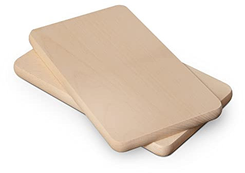 Frühstücksbrettchen Holz, Natur Buche unbehandelt, Holzbrettchen Küchenbrett Brot Küchenutensilien (2)