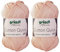 2x50 Gramm Gründl Cotton Quick 100% Baumwolle, Häkelgarn mercerisiert, gasiert, gekämmt inkl. Anleitung für ein Meerschwein (149 Hautfarbe)