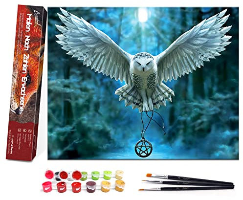 Bougimal Peinture par Numéro Adulte avec Pinceaux et Acryliques Bricolage Peintures Kits pour Adultes Enfants Seniors Débutant, pour la Décoration Intérieure maison - 40x50cm (sans Cadre)