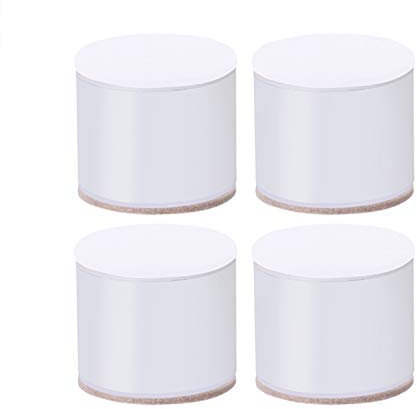 4 pz Rialzi per Mobili in Acciaio al Carbonio,Rialzo per Letto, Autoadesivi,Aggiunge Altezza ai Armadi,Tavolo,Sedia,Piedini Protettivi per Mobili Rialzi per Gambe di Letto,Tondo(white6x5cm)