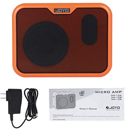 KINGDUO MA-10A Guitar Amplifier Orange Mini Audio Amp Amplifier Guitar Speaker with Cable for Acoustic Electric Guitars