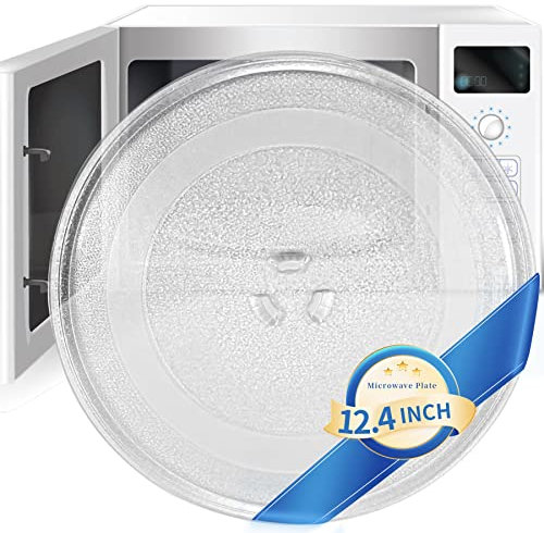12.4 Microwave Plate Replacement-Microwave Glass Turntable Plate for Panasonic etc.12-2/5 Microwave Plate Parts Tray Replacement Dishwasher Safe