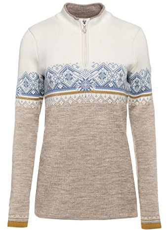 Dale of Norway Damen Pullover St. Moritz | Comfort-Strick mit Stretch, doppellagig weich, Ski-WM-Inspiration, klassisch-sportlicher Look