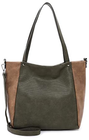 Emily & Noah Shopper E&N Frankfurt 1143 Damen Handtaschen Zweifarbig oliv 960