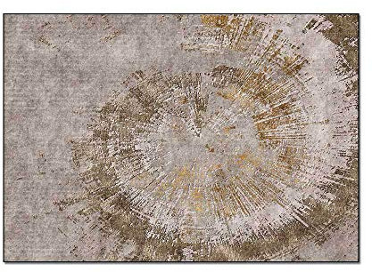 ESOUY Teppich Wohnzimmer Schlafzimmer Teppich Baum Querschnitt Jahresringmuster Teppich geeignet für Zimmer, Schlafzimmer, Korridor, Sofa 80x160CM (2ft 6 x5ft 3)