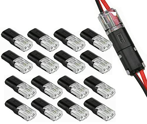 SHAVINGFUN Connettore per cavo a 2 poli, connettore per auto, 18-24 AWG, connettore impermeabile per cavo (20 pezzi)