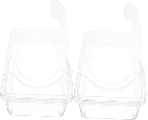 WOONEKY Lot de 2 boîtes à lingettes transparentes avec couvercle vers le haut et vers le haut pour lingettes de bain pour bébé - Porte-lingettes humides - Boîte d'emballage en polypropylène
