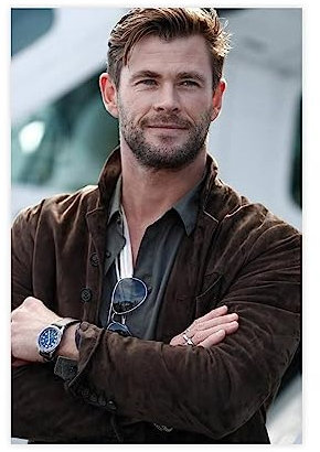ZAPORA Chris Hemsworth Poster auf Leinwand, Schlafzimmer, Dekoration, Sport, Landschaft, Büro, Raumdekoration, Geschenk, ungerahmt, 30 x 45 cm