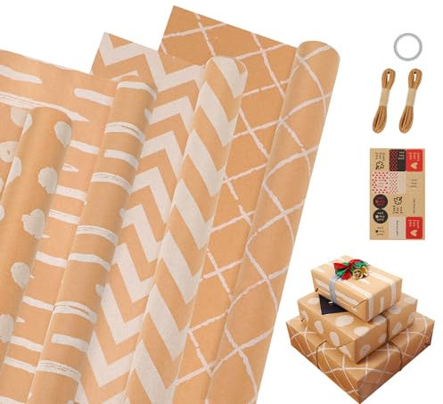 Geschenkpapier Geburtstag, 43 X 300cm Wrapping Paper Geschenk Papier Geburtstag Weihnachtenr für Kdinder Mädchen