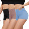 Gayhay 3er Pack Radlerhose Damen Kurz für Kleid High Waist Kurze Leggings Damen Hotpants Sport Shorts Sporthose,Schwarze/Hautfarbe/Blau,L/XL