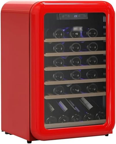 QPZMALSKY Bodegas Constant Temperature Wine Cabinet, 115 -Liter Small Refrigerator, Mini 4 ℃ -22 ℃, Hay Wood Shelf Imported 6 Layers Three Layers Three