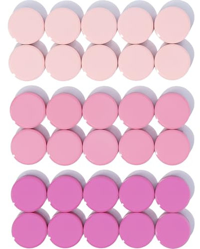 DUJEQM Kühlschrankmagnete, 30 Stück Magnet Magnete für Magnettafel Magnete Stark Magnete Kühlschrank Magneten Mini Magnete Klein Whiteboard Magnete Bunt Rund Tafelmagnete für Magnetwand Pinnwand, Rosa