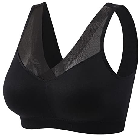 Generico Coppette in Silicone per Seno Coppe Silicone Seno Reggiseno Estivo Sottile Comodo e Sexy da Donna Canotta Posteriore Senza Reggiseno Anello in Acciaio Reggiseno Bretelle (Black, L)