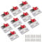 10 PCS Magnetic Door Catch, Ultra Thin Cabinet Door Magnets Latch Closure Cupboard Catches Self Adhesive Magnetic Strips for Wardrobe Closet Sliding Door Closing