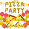 Pizza Party Balloon Decorations - 27 Pcs Pizza Party Letter Balloons Pizza Foil Balloons Triangle Bunting for Baby Shower Decorations