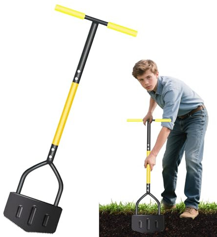 Gartenreitschaufel, Kantenwerkzeug für Landschaftsgestaltung - Blumenbett Edger Tool Sägezahn für Garten,Hochleistungsstahlgetriebe mit ergonomischem Griff, multifunktionales Grasreinigungsschaber für
