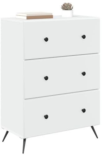 vidaXL Schubladenschrank Weiß 66 x 34,5 x 90 cm Holzwerkstoff