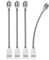 DiCUNO E27 Lampenverlängerung 27.5cm, Schwanenhals Sockel Adapter & Konverter, Flexibel verstellbar, Renovierfassung E27 LED Lampe, Glühbirne, Halogen, Lampenzubehöre, 200W, 250V, 2A, 4er Pack