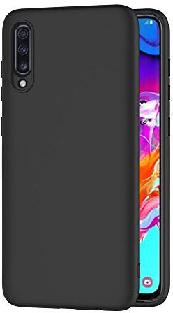 AICEK Compatible Samsung Galaxy A70 Hülle, Schwarz Silikon Schutzhülle für Samsung A70 Case TPU Bumper Samsung A70 Handyhülle (6,7 Zoll)