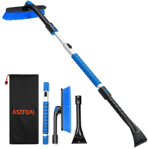 AstroAI 46 Extendable 2-in-1 Snow Brush & Ice Scrapers for Car Windshield