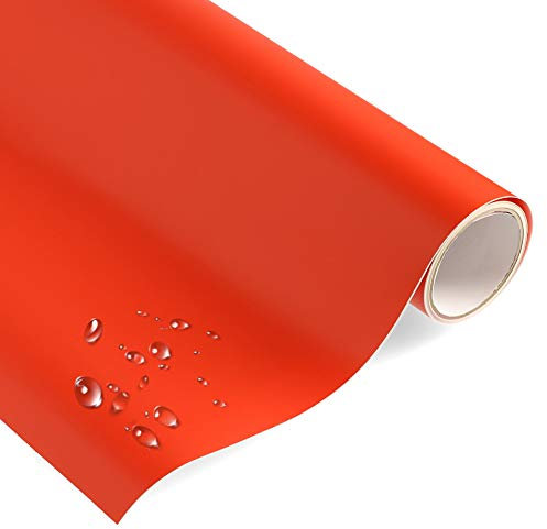 timalo® Premium Möbelfolie selbstklebend uni matt Küchenfolie Klebefolie zum Bekleben von Möbel, Türen PVC Folie Küche Bastefolie Türfolie | Rot-M-500x63cm