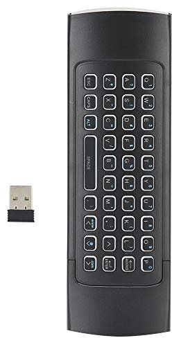 Cuifati Drahtlose Fernbedienungstastatur, 2.4G Air Mouse-Fernbedienung, mit angeschlossenem USB 2.0-Empfängeradapter, TV-Fernbedienung