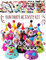 Glittery Garden 24-teiliges Partyhüte Geburtstags-Aktivitätsset mit Aufklebern, lustige Kunst und Handwerk für Kinder, Tier- und Monster-Mottoparty, Spielzubehör