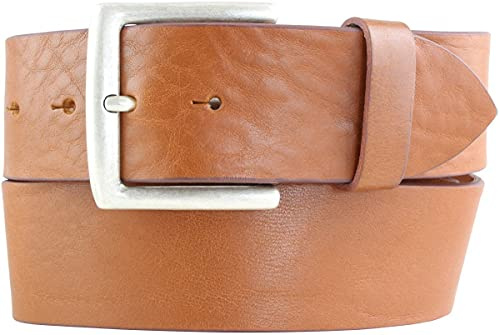 Jeansgürtel aus Vollrindleder 5 cm | Leder-Gürtel für Damen Herren 50mm | Breiter Ledergürtel aus echtem Leder