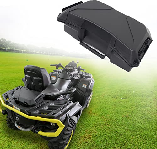 CPOWACE ATV Storage Cargo Box Compatible with Can Am Outlander, 2 Gal Storage Box Rear Seat Compatible with Can-Am Outlander L MAX 6X6 Accessories Replace 708200408(1PC,Black)
