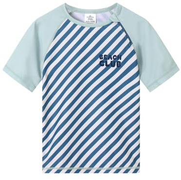 Monnëka Rashguard Enfant Manches Courtes pour Plage et Piscine | Blues & Beyond 2 à 3 Ans