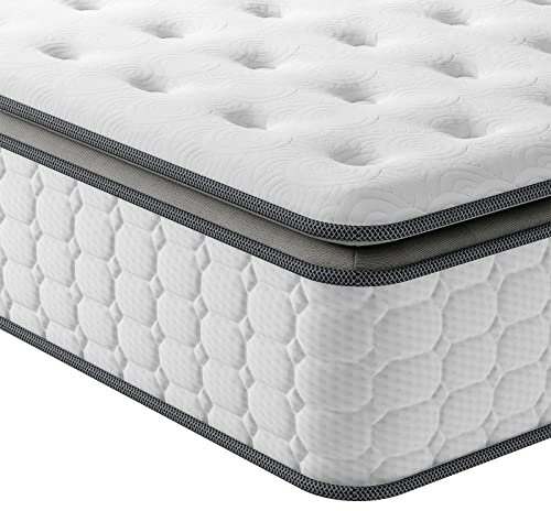 Vesgantti European Small Single Mattress 80x200 cm - 10.6 Inch Pocket Sprung Mattress with Breathable Foam and Individually Pocket Spring - Medium, Upgraded Pillow Top