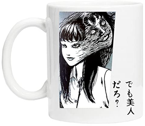Tomie Junji Ito Collection Tasse de Tasse Réutilisable en Verre Blanc Pour le café de thé Coffee Cup
