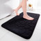 chakme Badematte Memoryschaum Badteppich Saugfähige Badvorleger Badezimmerteppich Duschmatte Deko Fussmatte rutschfeste Matte für Badezimmer Wohnzimmer 43×61 cm, Schwarz