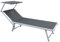 Rebecca Mobili RE6809 Strandliege, Metall, Stoff, Kunststoff, Grau, 38x186x61 cm