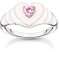 THOMAS SABO Damen Ring Herz mit pinkem Stein Silber 925 Sterlingsilber, Kaltemail TR2435-041-9