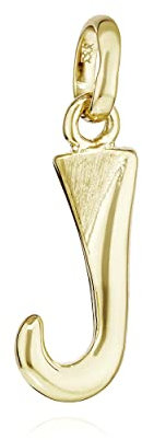 NKlaus Kettenanhänger Buchstabe J 333 Gelb Gold 8 Kt teilmatt 15x6mm Alphabet Amulett 13303