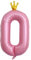 ASTARON Luftballon 0 Rosa Zahl 0 Ballon 40 Zoll Zahlenballon für Geburtstag Party Dekorationen, rosa Zahl Ballons mit Krone für Jahrestag Dekorationen Mädchen Geburtstag Party Dekoration