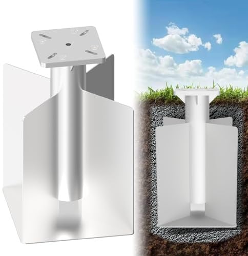 Zupoquk In Ground Umbrella Base,In Ground Umbrella Holder,Rustproof Steel Umbrella Holder,Universal Umbrella Ground Anchor for Offset Cantilever Umbrella Hanging Parasol