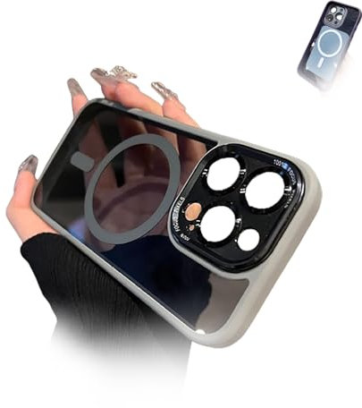 WEJDYKG Tinted Shockproof Magnetic for iPhone Case, 2024 New Tinted Shockproof Magnetic for iPhone Case, for iPhone 15 Pro Max (for iPhone14Promax,Grey)