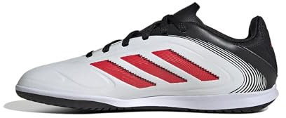 adidas Unisex COPA Pure III Club Indoor Football Boots Kids Sneaker, FTWR White/Lucid red/core Black, 36 2/3 EU