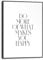 REINDERS Gerahmtes Bild, More Happiness, Home Office, Poster, Wanddeko, Room Decor, MDF, Schwarz-Weiß, 40x30cm