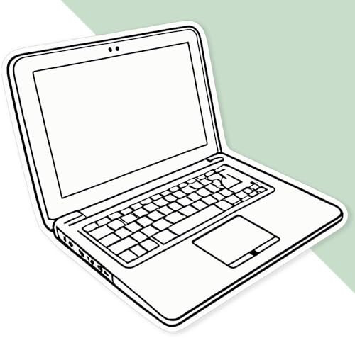 Extra Large 460mm 'Laptop Computer' Permanent Sticker Decal for Cars/Windows/Bins/Walls (DW00106895)