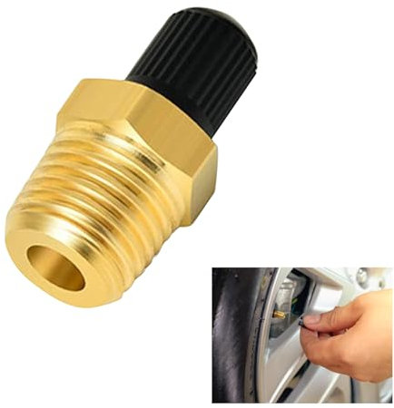 Válvula de Compresor de Aire en Latón, Núcleo de Válvula Neumático Automóvil,NPT 1/4, Tapas de Sellado para Tanque de Compresor de Aire, Accesorio de Automóvil