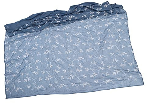 IMIKEYA Elegante Durchsichtige Vorhänge – Bestickte -fensterbehandlungen Für Das Wohnzimmer (himmelblau 270 X 200 cm)