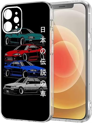 Personalized Classic Phone Case JDM Compatible with iPhone 17 15 16 Japanese 14 12 13 11 Pro Max Plus XR X Xs Max Legends Anti-Scratch Super Shock-Resistant Racing Soft Protective TPU Case Car