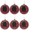 Rote mundgeblasene Weihnachtskugeln aus Glas mit und ohne Goldverzierung Set von 6 Stück Christbaumkugeln Schmuck Weihnachten 80564